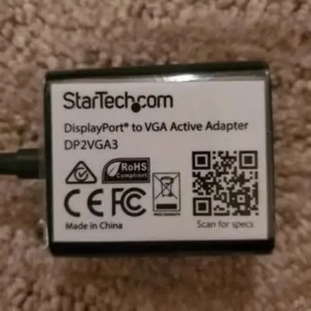 StarTech.com DP2VGA3 DisplayPort to VGA Adapter